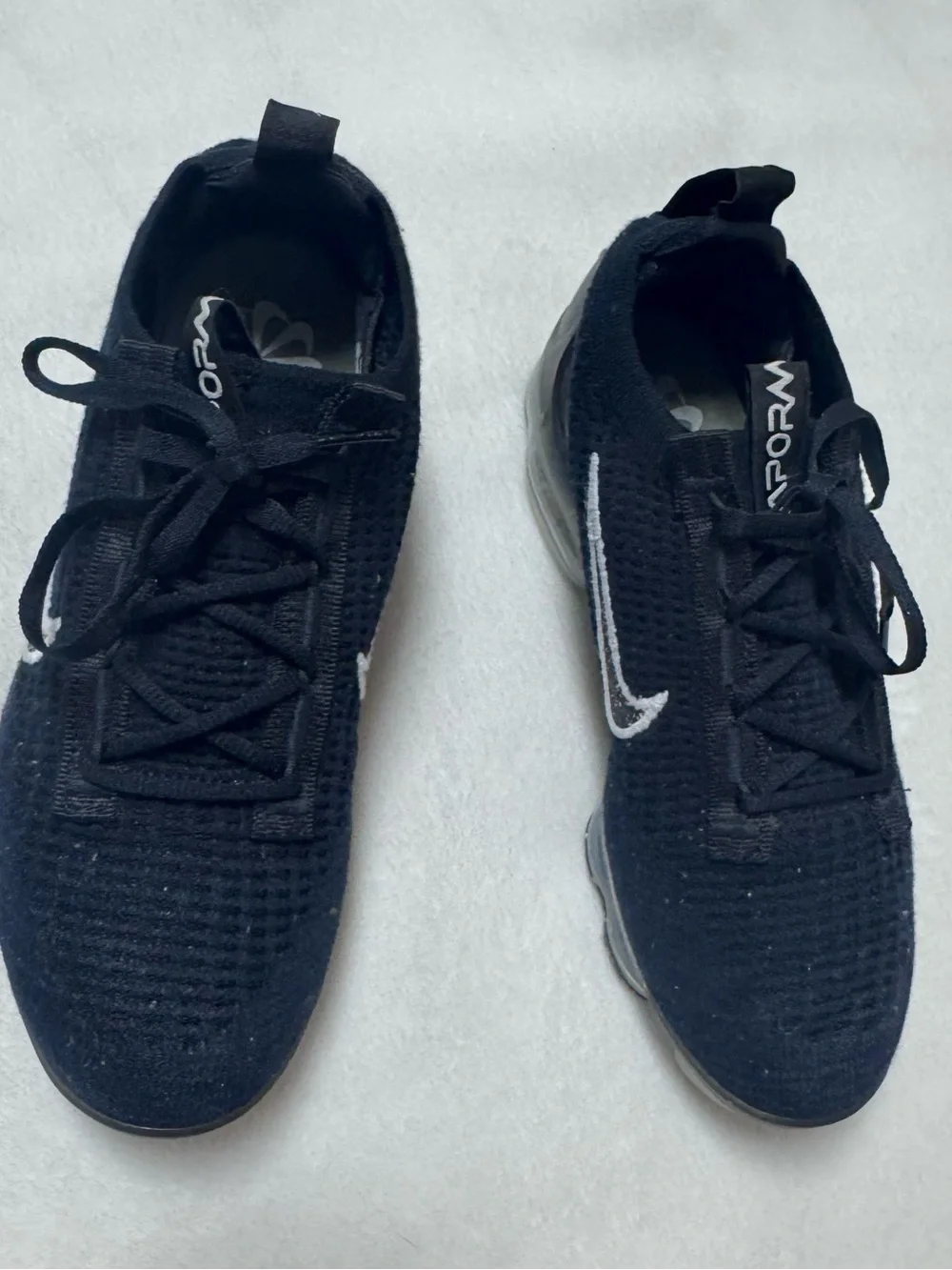 Nike Black Women's Air VaporMax Sneakers with White Swoosh